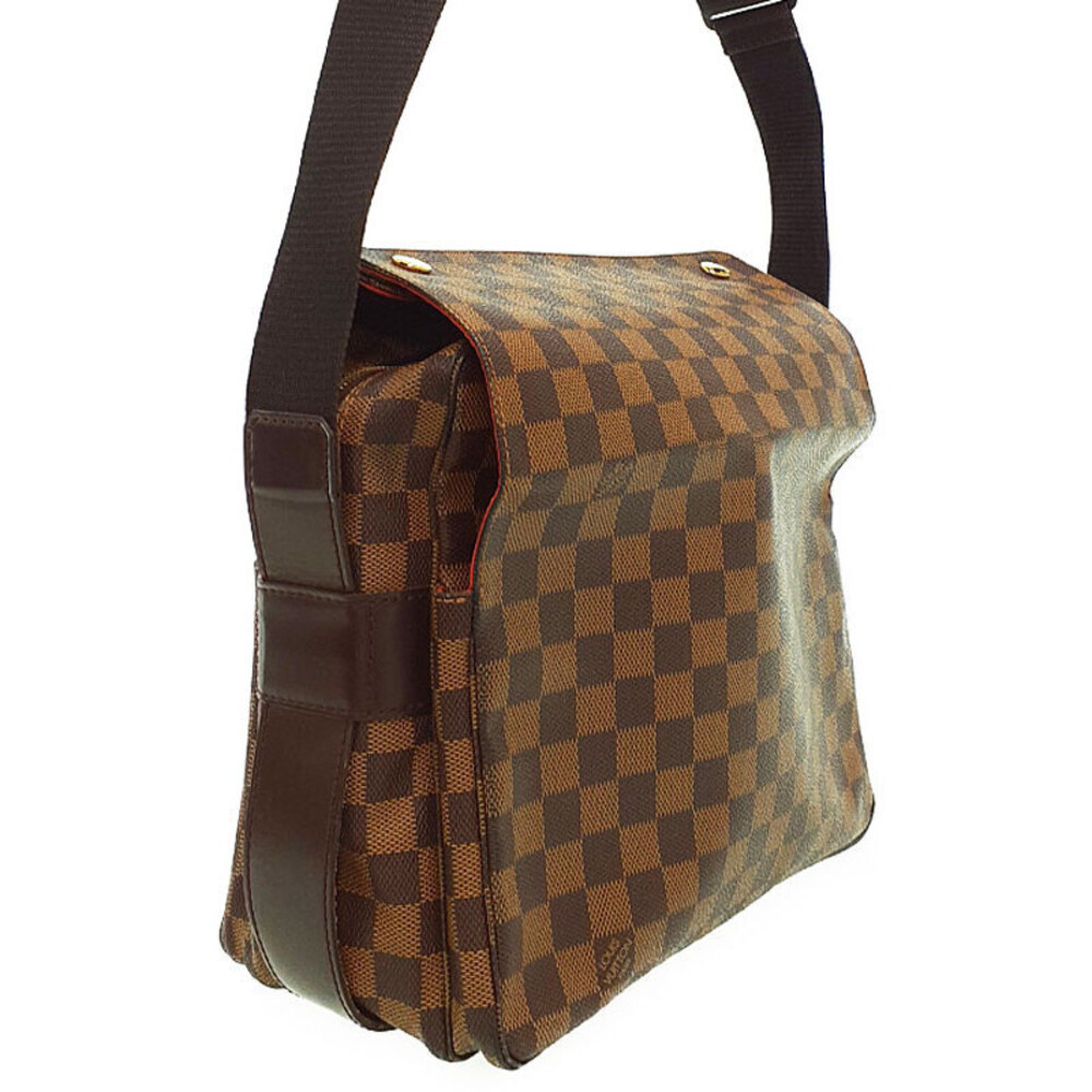 Louis Vuitton Bag Damier Naviglio Brown Shoulder Ebene